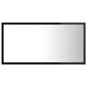 Καθρέφτης Μπάνιου με LED Γυαλ. Μαύρο 80x8,5x37 εκ. Ακρυλικός - Pakobazaar