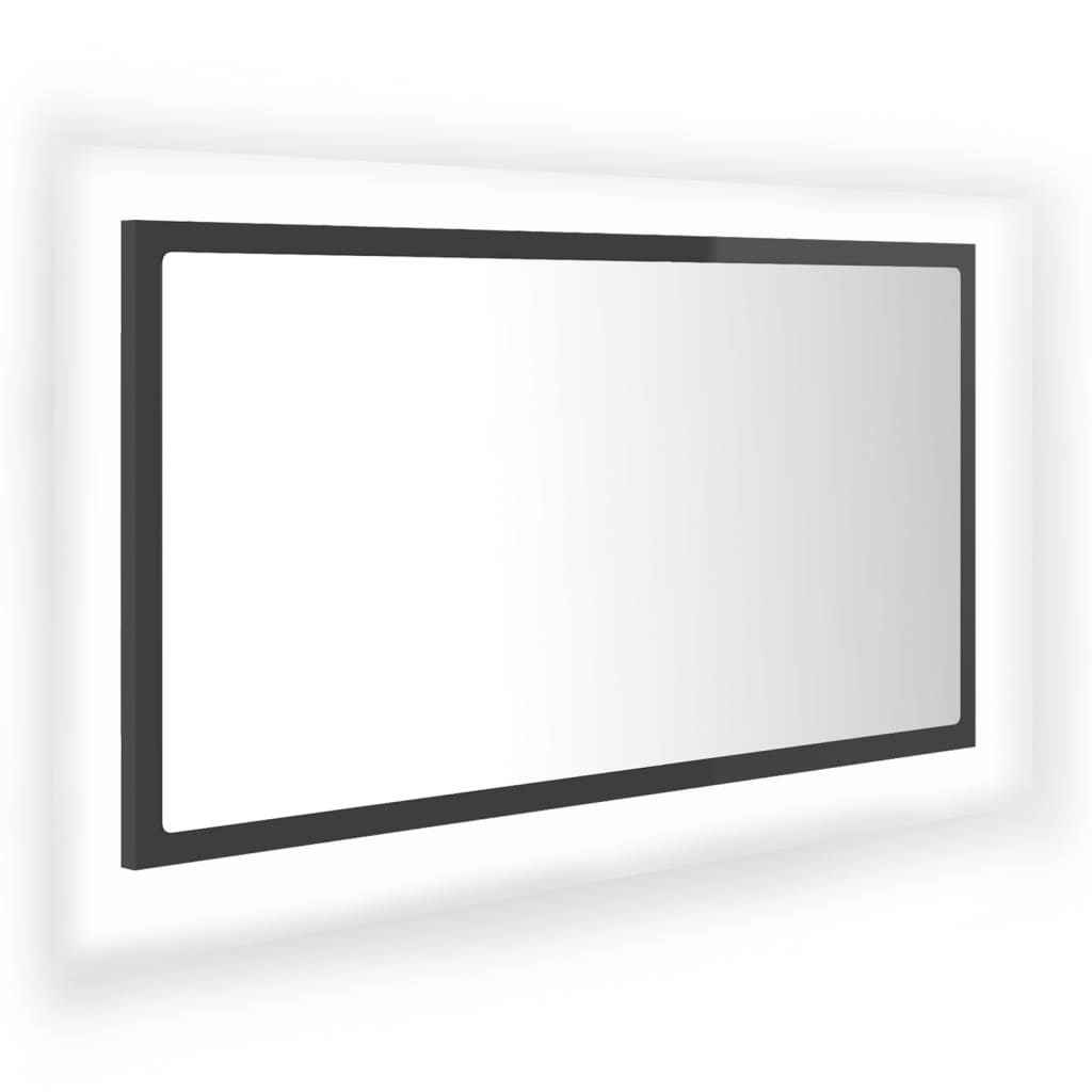 Καθρέφτης Μπάνιου με LED Γυαλ. Γκρι 80x8,5x37 εκ. Ακρυλικός - Pakobazaar