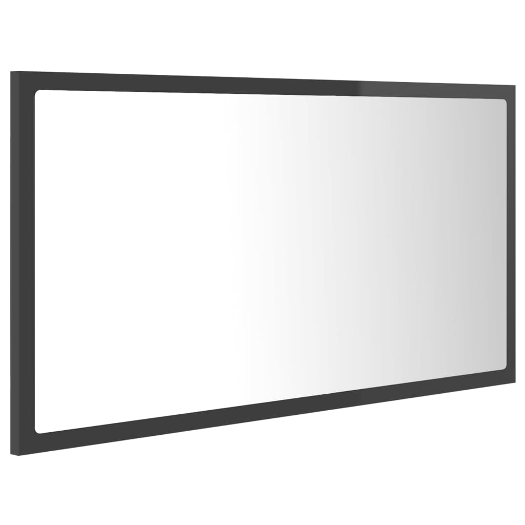 Καθρέφτης Μπάνιου με LED Γυαλ. Γκρι 80x8,5x37 εκ. Ακρυλικός - Pakobazaar