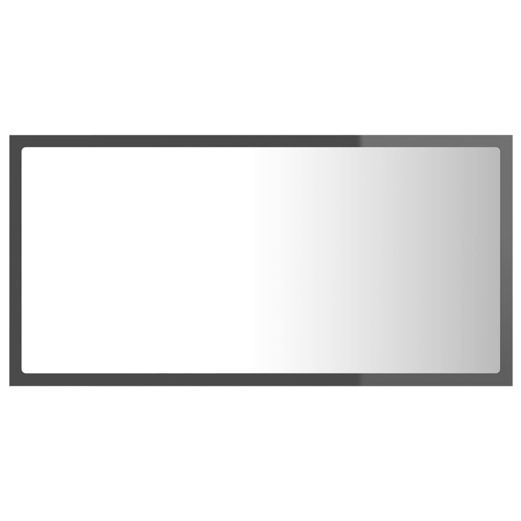 Καθρέφτης Μπάνιου με LED Γυαλ. Γκρι 80x8,5x37 εκ. Ακρυλικός - Pakobazaar