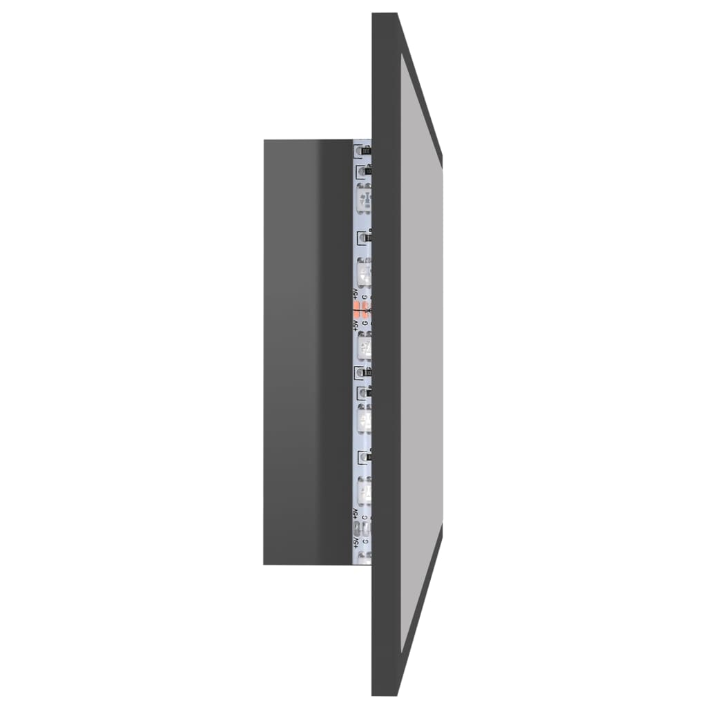 Καθρέφτης Μπάνιου με LED Γυαλ. Γκρι 80x8,5x37 εκ. Ακρυλικός - Pakobazaar
