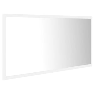 Καθρέφτης Μπάνιου με LED Λευκός 90 x 8,5 x 37 εκ. Ακρυλικός - Pakobazaar