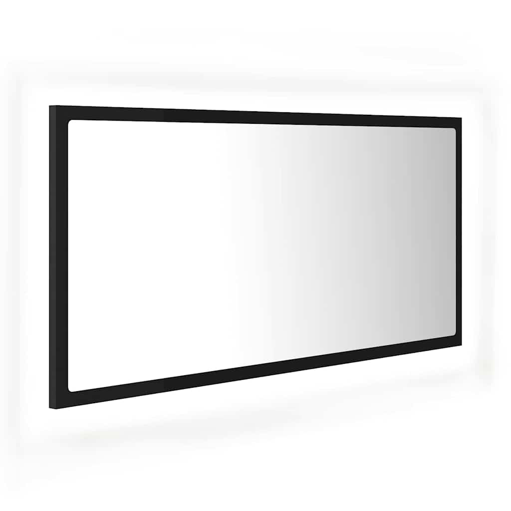 Καθρέφτης Μπάνιου με LED Μαύρος 90x8,5x37 εκ. Ακρυλικός