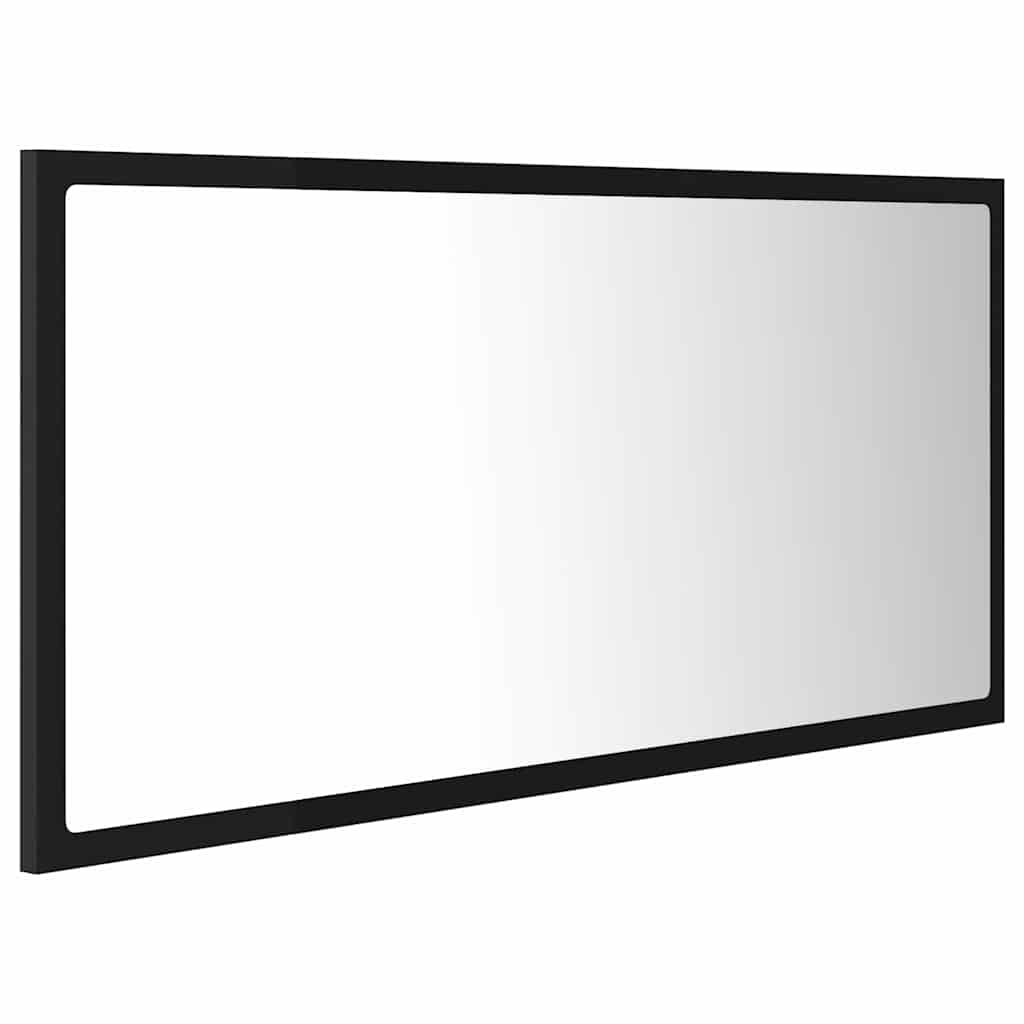 Καθρέφτης Μπάνιου με LED Μαύρος 90x8,5x37 εκ. Ακρυλικός