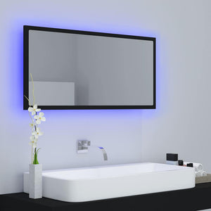 Καθρέφτης Μπάνιου με LED Μαύρος 90x8,5x37 εκ. Ακρυλικός
