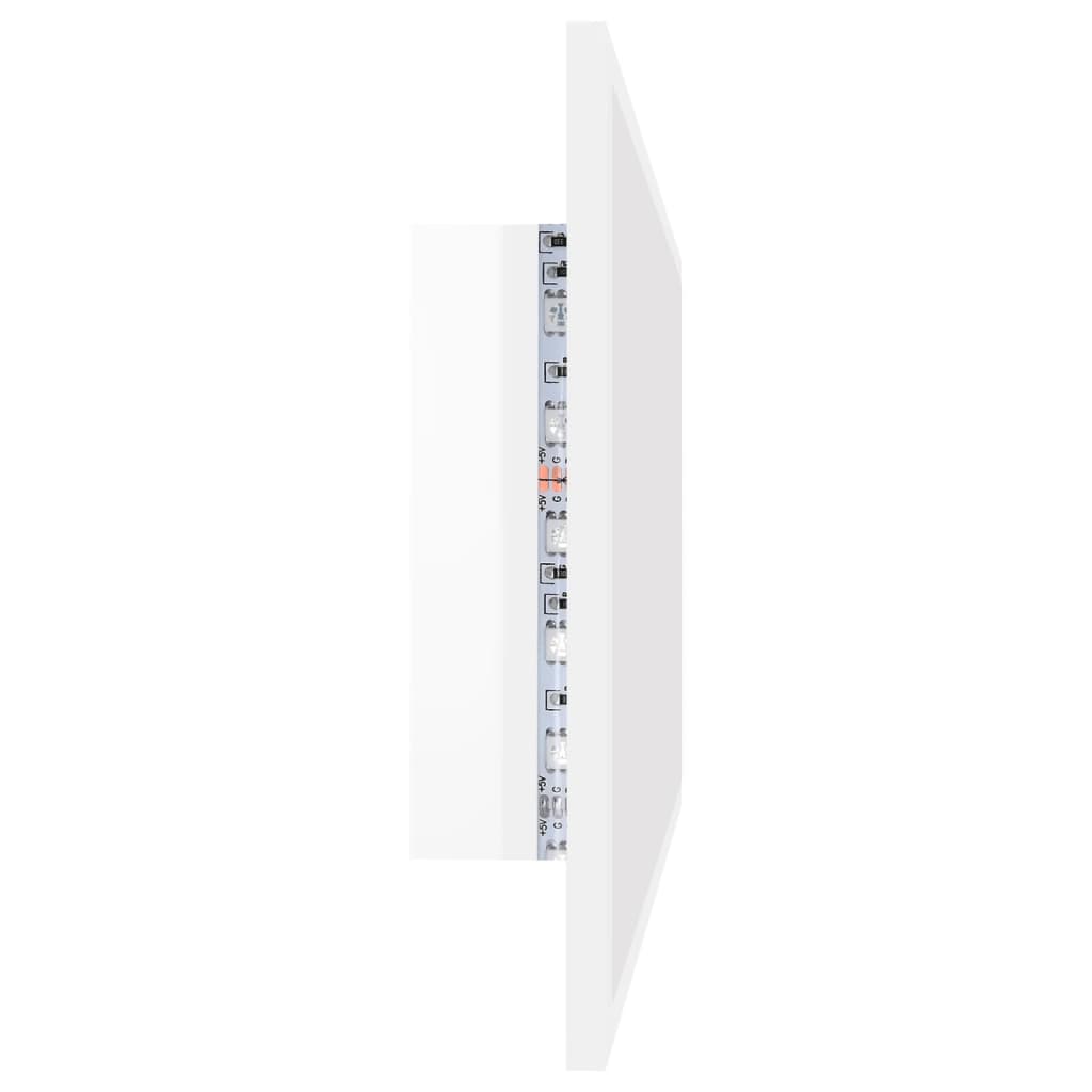 Καθρέφτης Μπάνιου με LED Γυαλ. Λευκό 90x8,5x37εκ. Ακρυλικός - Pakobazaar