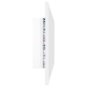 Καθρέφτης Μπάνιου με LED Γυαλ. Λευκό 90x8,5x37εκ. Ακρυλικός - Pakobazaar