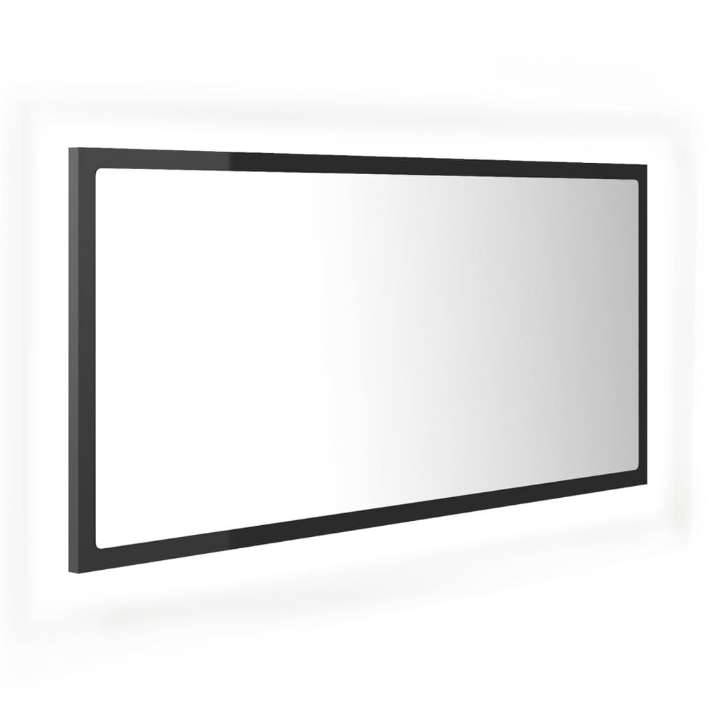 Καθρέφτης Μπάνιου με LED Γυαλ. Γκρι 90x8,5x37 εκ. Ακρυλικός - Pakobazaar