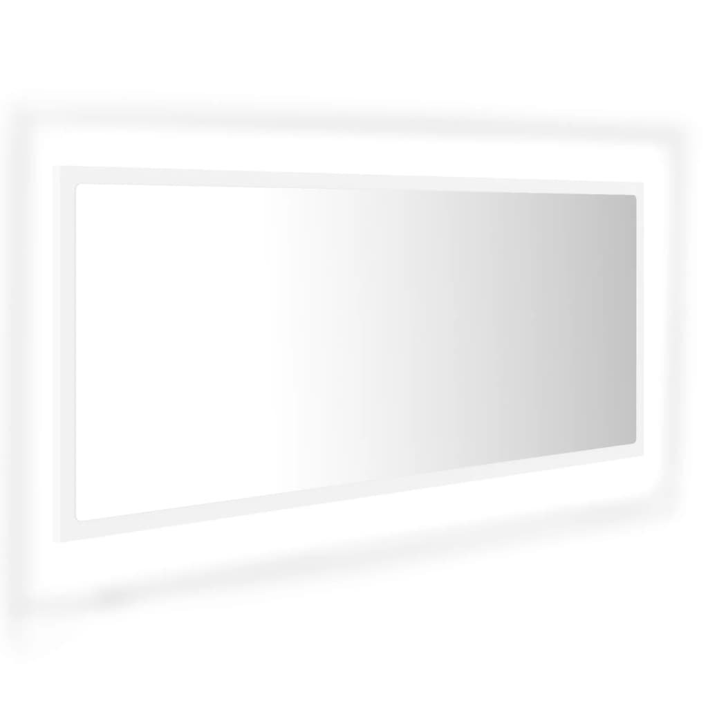 Καθρέφτης Μπάνιου με LED Λευκός 100x8,5x37 εκ. Ακρυλικός - Pakobazaar