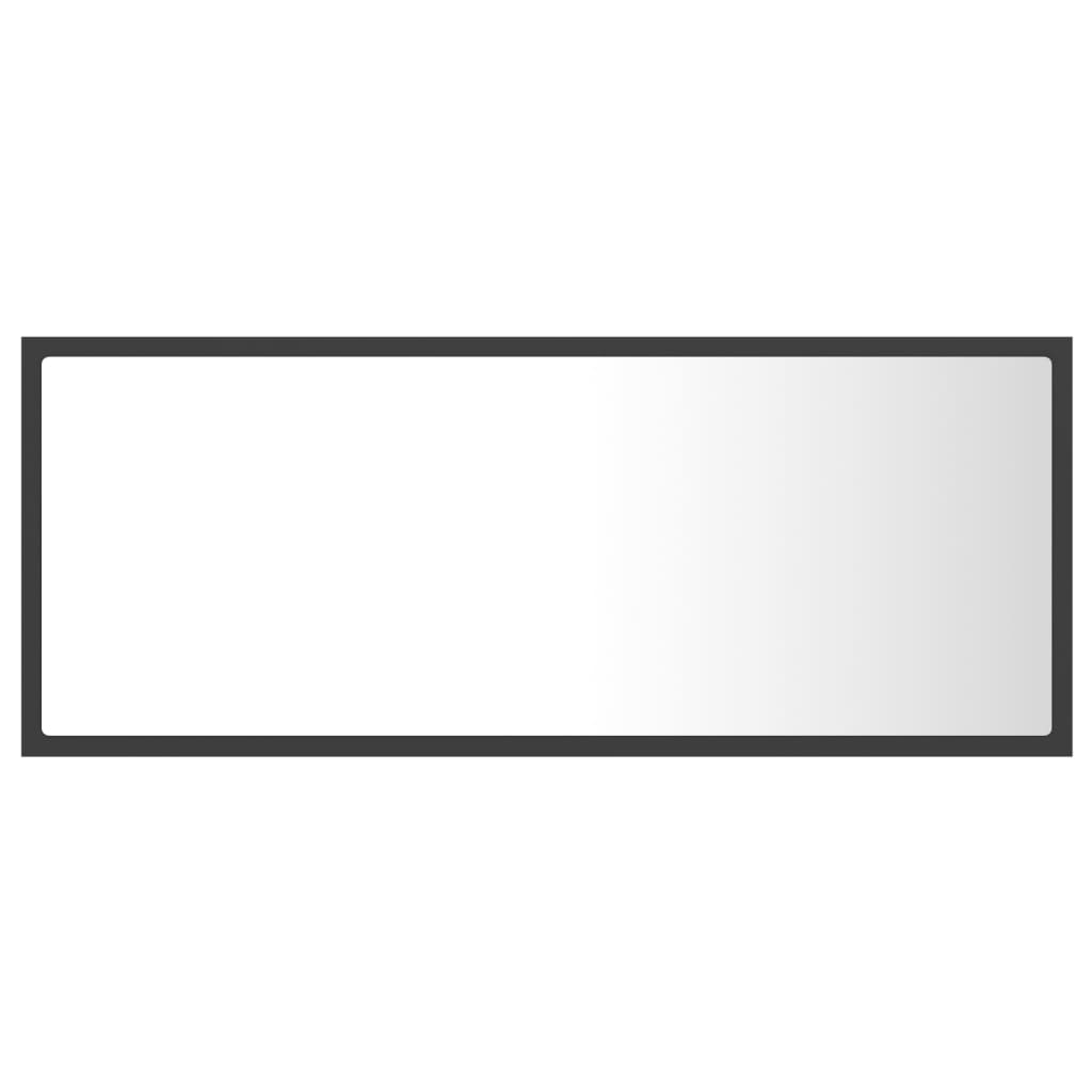 Καθρέφτης Μπάνιου με LED Γκρι 100x8,5x37 εκ. από Ακρυλικός - Pakobazaar