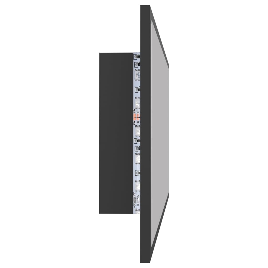 Καθρέφτης Μπάνιου με LED Γκρι 100x8,5x37 εκ. από Ακρυλικός - Pakobazaar