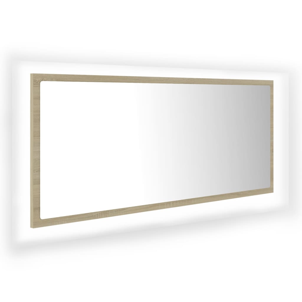 Καθρέφτης Μπάνιου με LED Sonoma Δρυς 100x8,5x37 εκ. Ακρυλικός - Pakobazaar