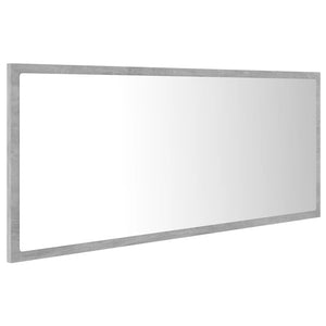 Καθρέφτης Μπάνιου Γκρι Σκυροδέματος 100x8,5x37 εκ. Ακρυλικός - Pakobazaar
