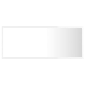 Καθρέφτης Μπάνιου με LED Γυαλ. Λευκό 100x8,5x37εκ. Ακρυλικός - Pakobazaar