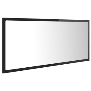 Καθρέφτης Μπάνιου με LED Γυαλ. Μαύρο 100x8,5x37 εκ. Ακρυλικός - Pakobazaar
