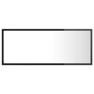 Καθρέφτης Μπάνιου με LED Γυαλ. Μαύρο 100x8,5x37 εκ. Ακρυλικός - Pakobazaar