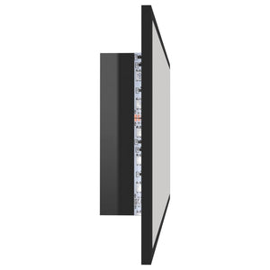 Καθρέφτης Μπάνιου με LED Γυαλ. Μαύρο 100x8,5x37 εκ. Ακρυλικός - Pakobazaar