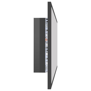 Καθρέφτης Μπάνιου με LED Γυαλ. Γκρι 100x8,5x37 εκ. Ακρυλικός - Pakobazaar