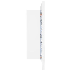 Καθρέφτης Μπάνιου με Ντουλάπι LED Λευκός 90x12x45 εκ. Ακρυλικός - Pakobazaar