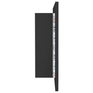 Ντουλάπι Μπάνιου με Καθρέφτη και LED Γκρι 90x12x45εκ. Ακρυλικός - Pakobazaar
