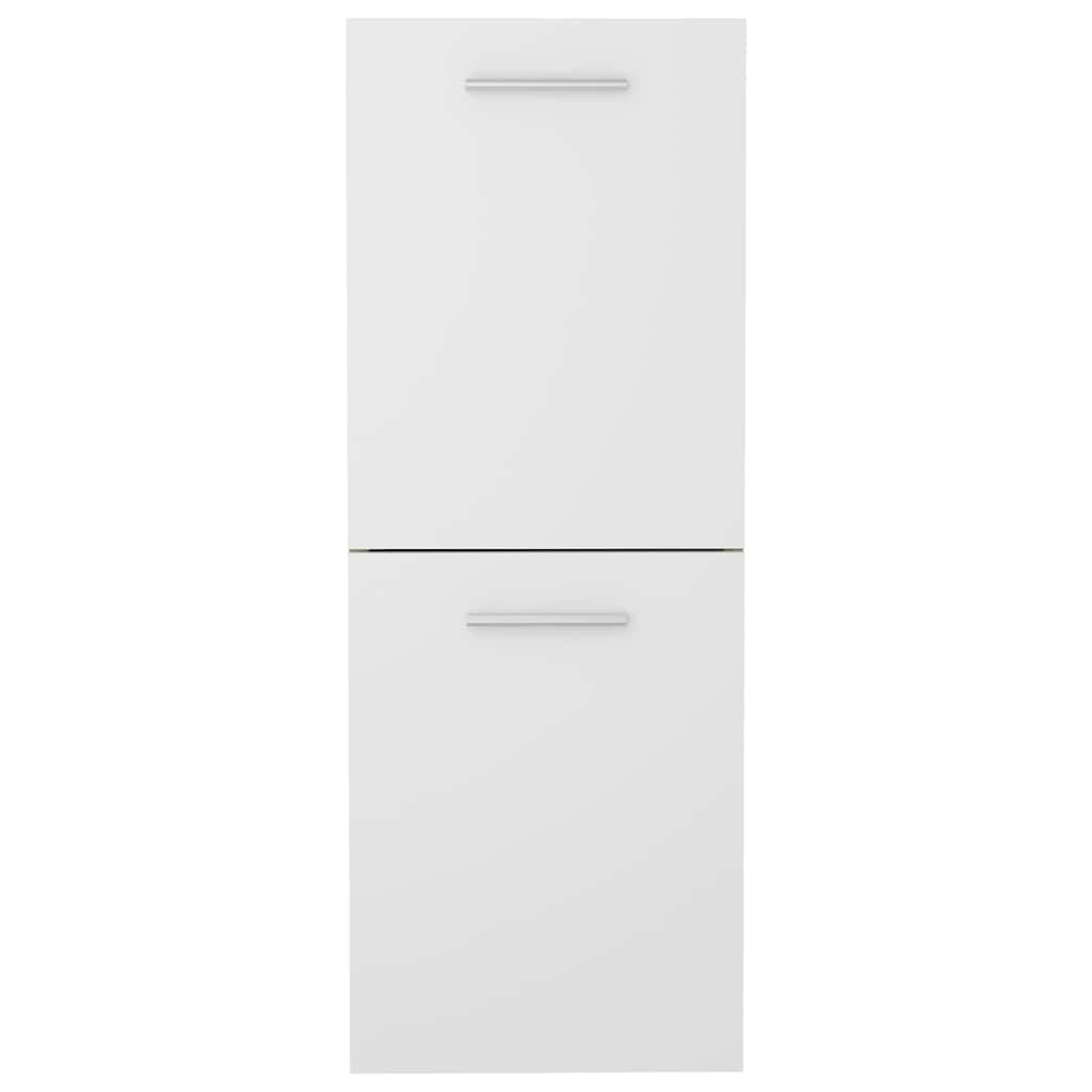 Στήλη Μπάνιου Λευκή/Sonoma Δρυς 30 x 30 x 80 εκ. από Επεξ. Ξύλο - Pakobazaar