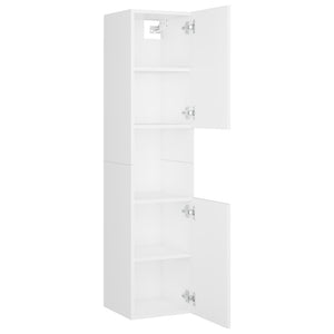 Στήλη Μπάνιου Λευκή 30 x 30 x 130 εκ. από Επεξ. Ξύλο - Pakobazaar