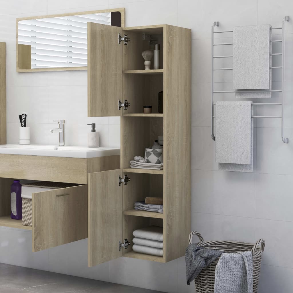 Στήλη Μπάνιου Sonoma Δρυς 30 x 30 x 130 εκ. από Επεξ. Ξύλο - Pakobazaar