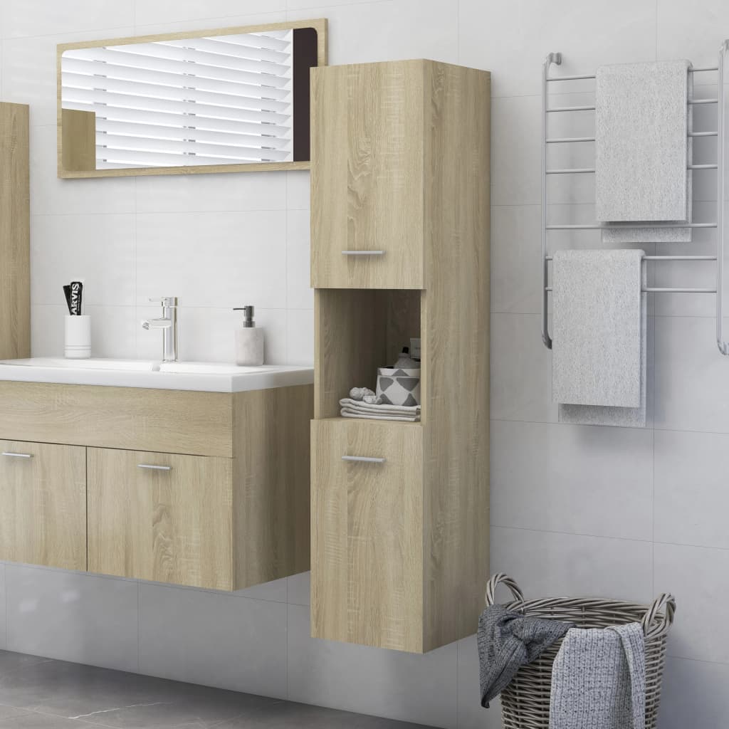 Στήλη Μπάνιου Sonoma Δρυς 30 x 30 x 130 εκ. από Επεξ. Ξύλο - Pakobazaar