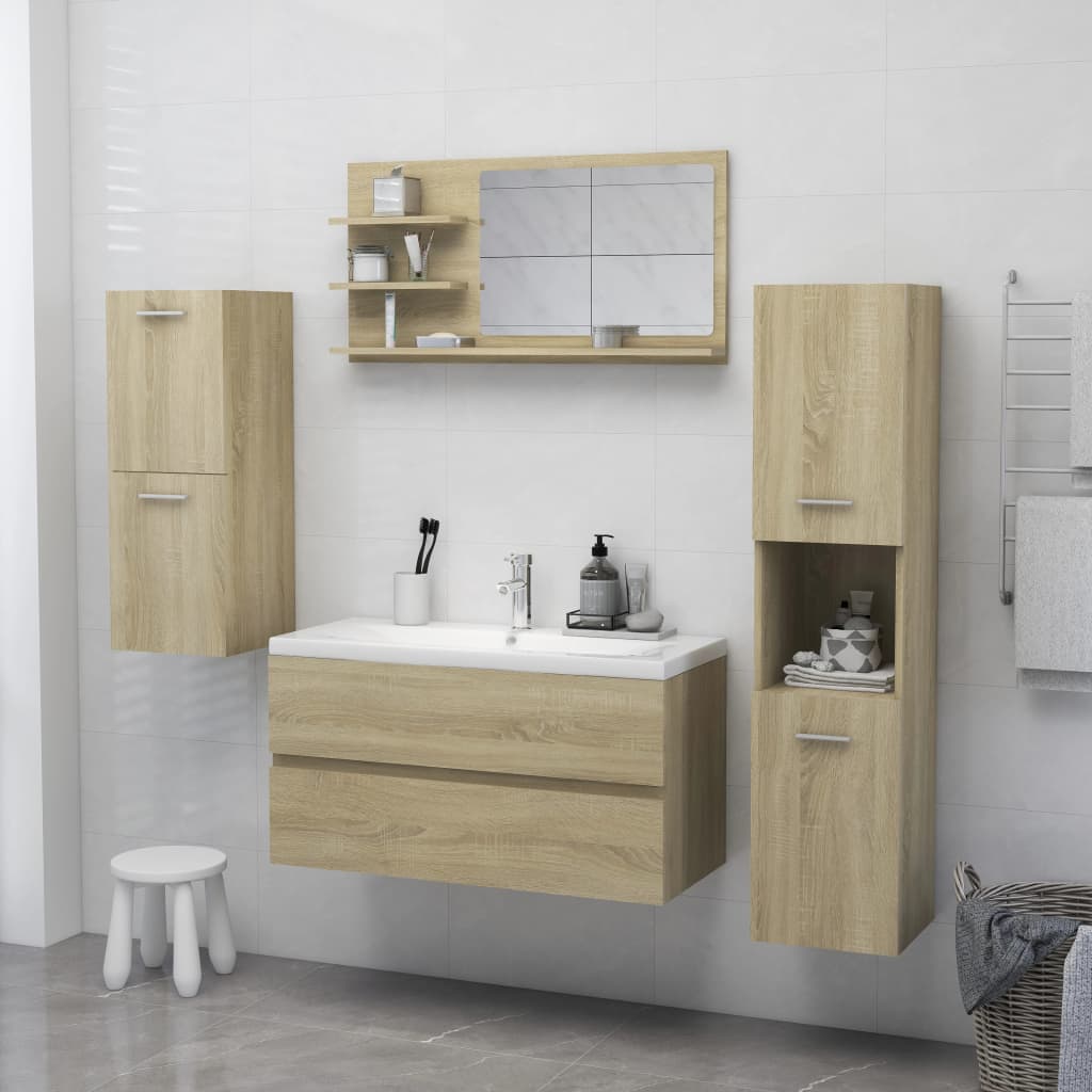 Καθρέφτης Μπάνιου Sonoma Δρυς 90 x 10,5 x 45 εκ. Επεξ. Ξύλο