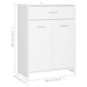 Ντουλάπι Μπάνιου Λευκό 60 x 33 x 80 εκ. από Επεξ. Ξύλο - Pakobazaar
