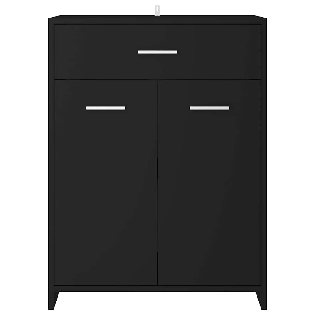 Ντουλάπι Μπάνιου Μαύρο 60 x 33 x 80 εκ. από Επεξ.Ξύλο