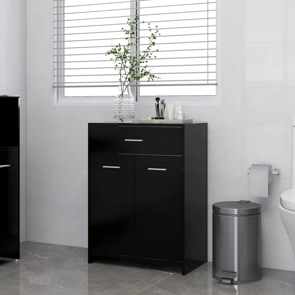 Ντουλάπι Μπάνιου Μαύρο 60 x 33 x 80 εκ. από Επεξ.Ξύλο