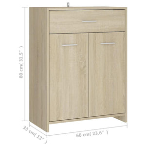 Ντουλάπι Μπάνιου Sonoma Δρυς 60 x 33 x 80 εκ. από Επεξ.Ξύλο