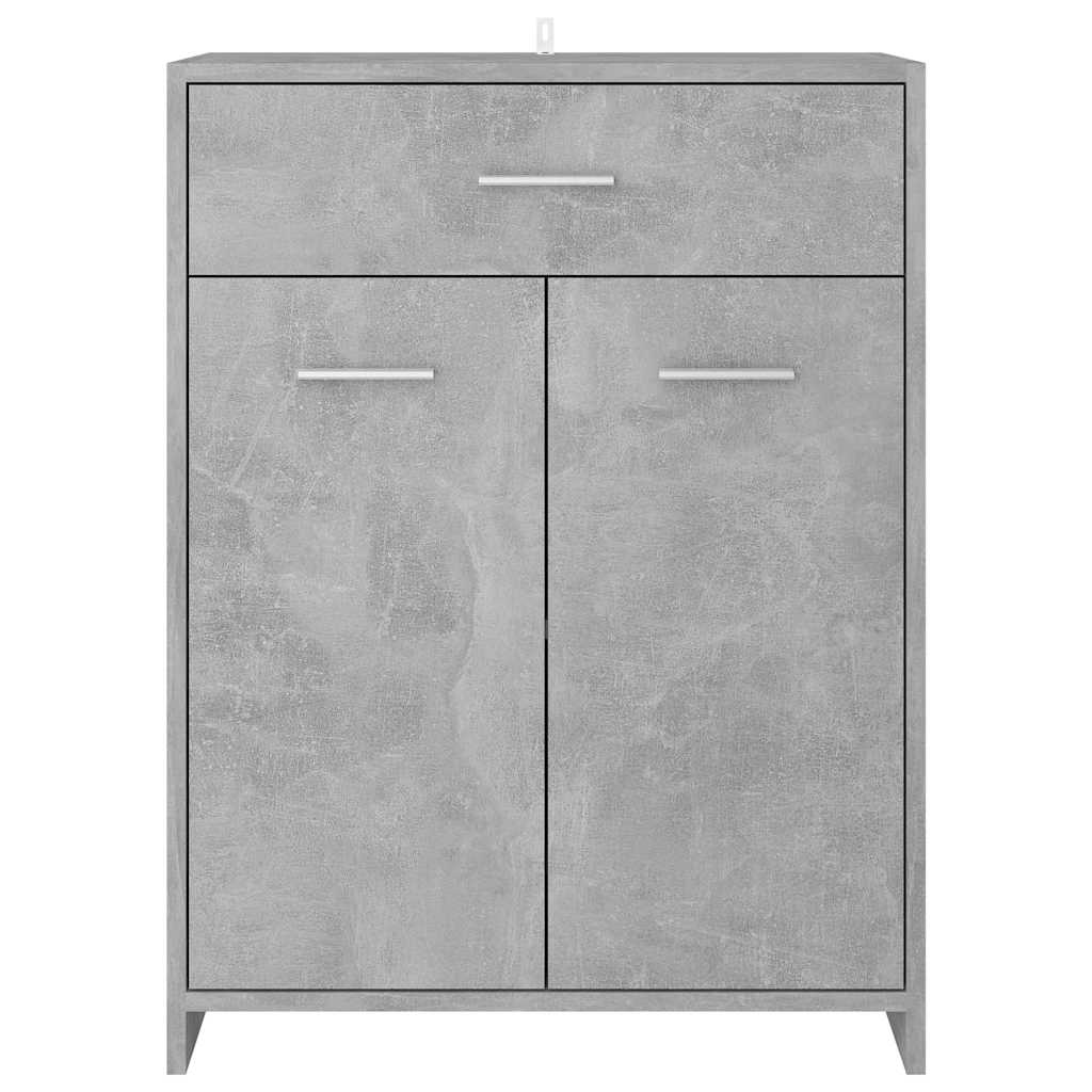 Ντουλάπι Μπάνιου Γκρι του Σκυροδέματος 60x33x80 εκ. Επεξ.Ξύλο