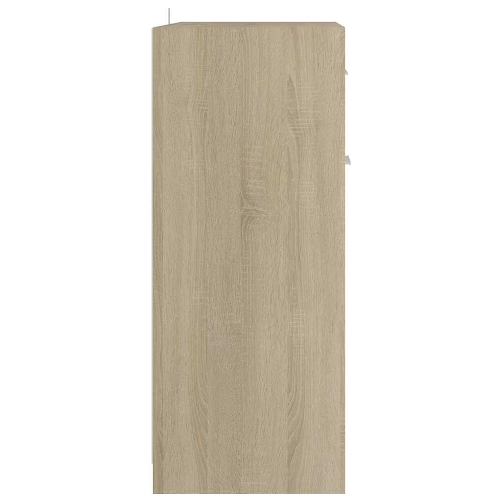 Ντουλάπι Μπάνιου Λευκό/Sonoma Δρυς 60 x 33 x 80 εκ. Μοριοσανίδα