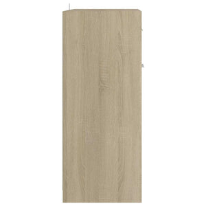 Ντουλάπι Μπάνιου Λευκό/Sonoma Δρυς 60 x 33 x 80 εκ. Μοριοσανίδα
