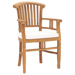 Σετ Τραπεζαρίας Κήπου 3 Τεμαχίων Μασίφ Ξύλο Teak με Μαξιλάρια - Pakobazaar