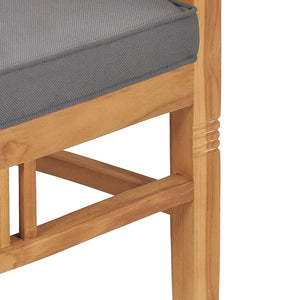 Σετ Τραπεζαρίας Κήπου 5 τεμ. από Μασίφ Ξύλο Teak με Μαξιλάρια - Pakobazaar