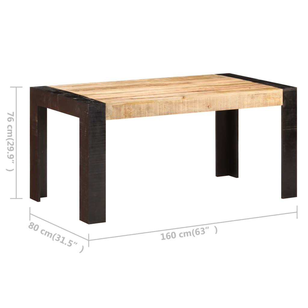 Τραπεζαρία 160 x 80 x 76 εκ. από Μασίφ Ξύλο Μάνγκο
