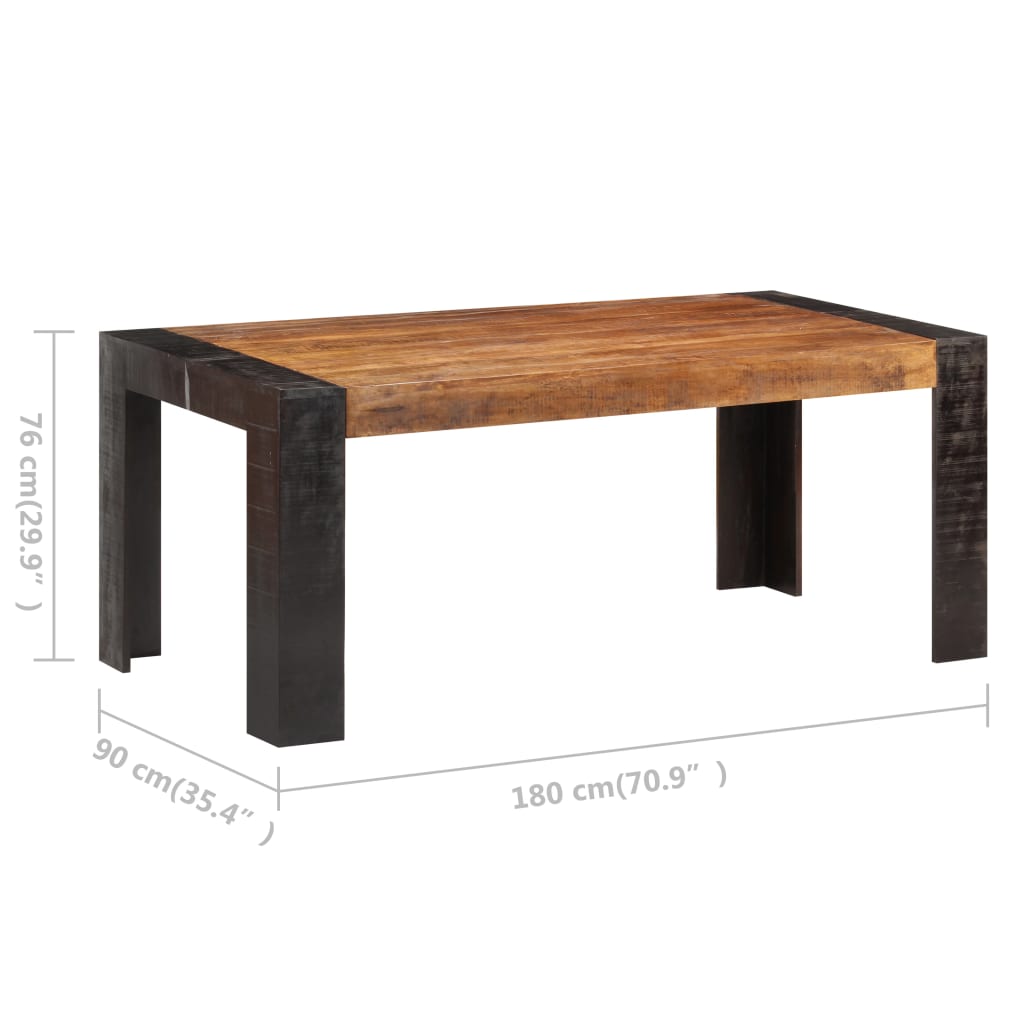 Τραπεζαρία 180 x 90 x 76 εκ. από Μασίφ Ξύλο Μάνγκο - Pakobazaar