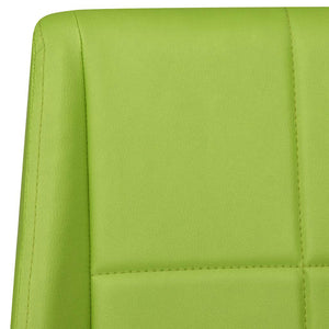 Καρέκλες Τραπεζαρίας «Πρόβολος» 4 τεμ. Πράσινες Συνθετικό Δέρμα