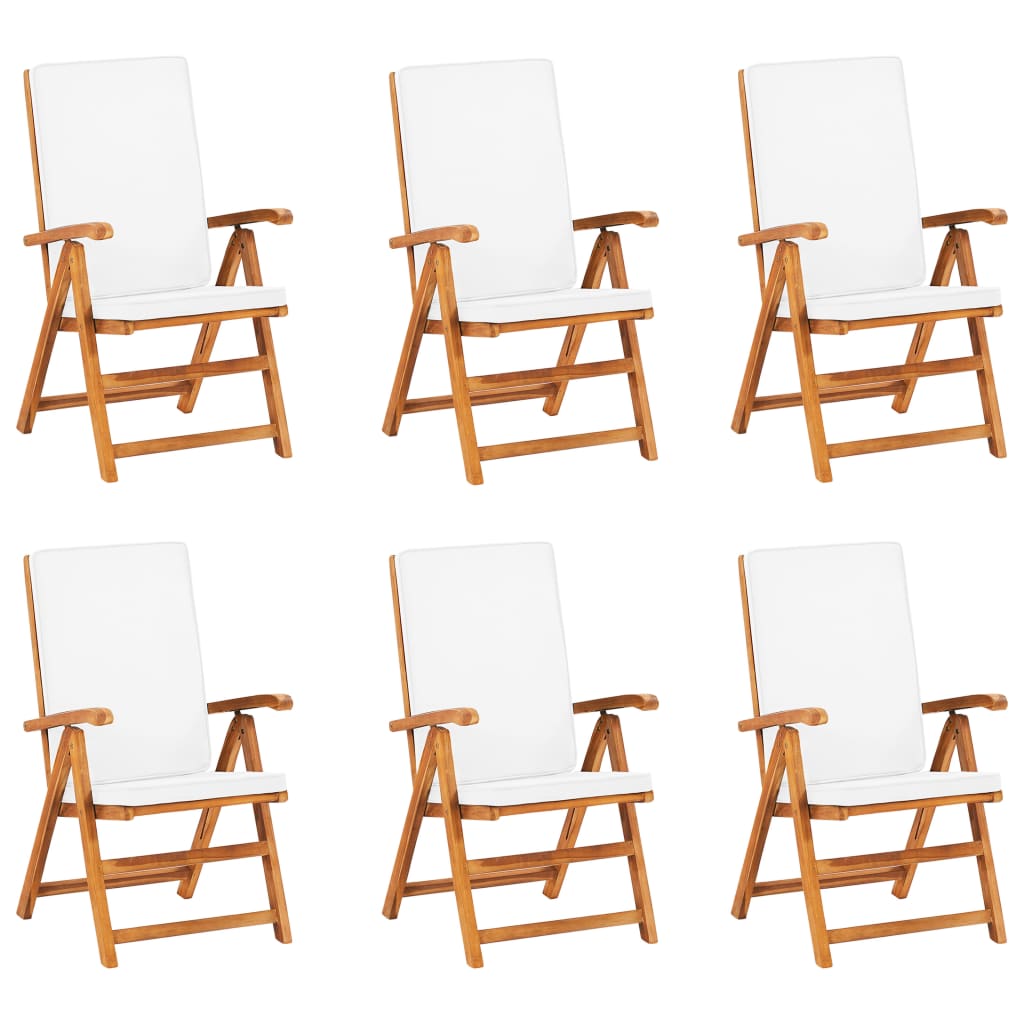 Σετ Τραπεζαρίας Κήπου 7 Τεμ. από Μασίφ Ξύλο Teak με Μαξιλάρια - PAKOBAZAAR