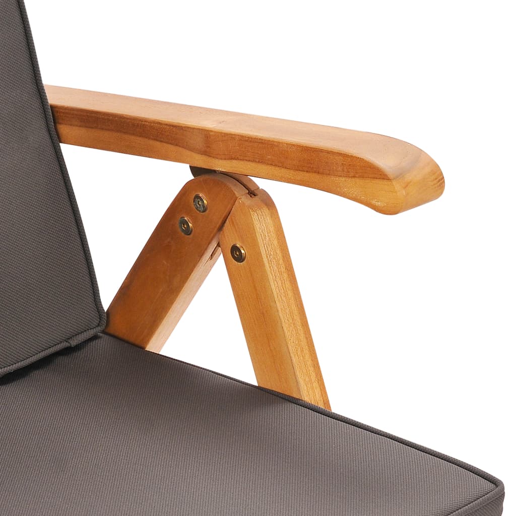 Σετ Τραπεζαρίας Κήπου 9 Τεμ. Μασίφ Ξύλο Teak με Γκρι Μαξιλάρια - PAKOBAZAAR