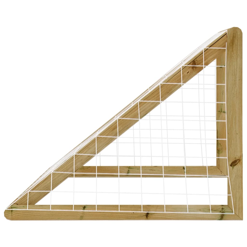 Τέρμα Ποδοσφαίρου με Δίχτυ 160x80x100 εκ. Εμποτισμ. Ξύλο Πεύκου - PAKOBAZAAR