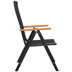 Σετ Τραπεζαρίας Κήπου 9 Τεμαχίων Μαύρο και Καφέ - PAKOBAZAAR