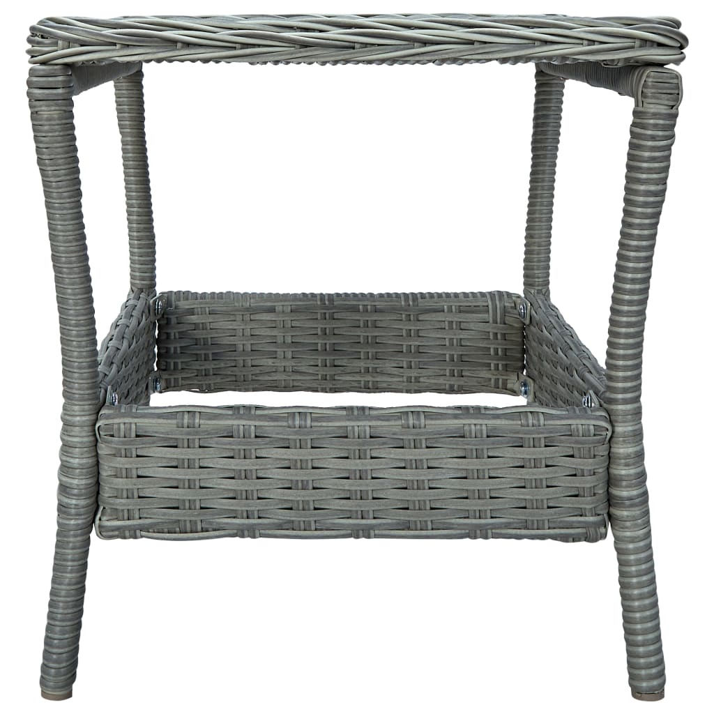Σαλόνι Κήπου 3 τεμ Ανοιχτό Γκρι από Συνθετικό Ρατάν & Μαξιλάρια - PAKOBAZAAR