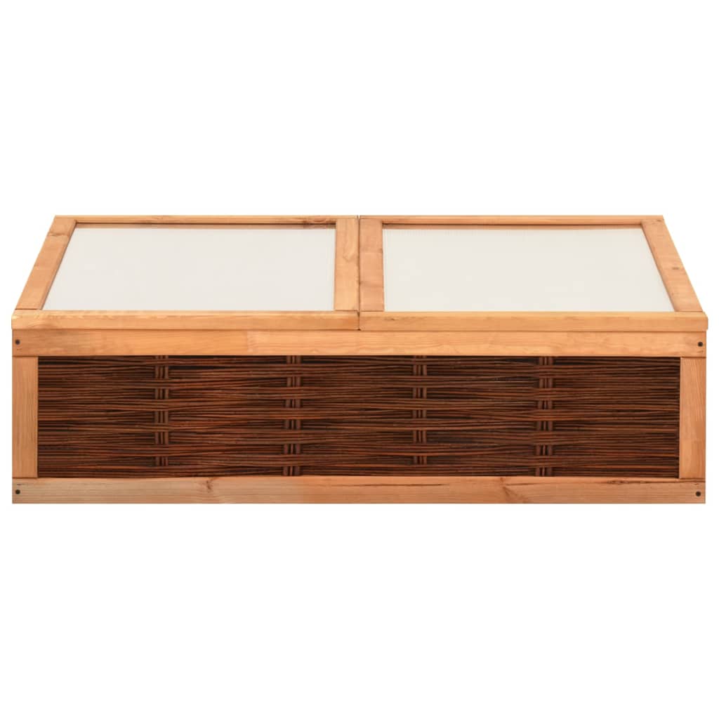 Θερμοκήπιο 120 x 80 x 45 εκ. Μασίφ Ξύλο Πεύκου και Ξύλο Ιτιάς - Pakobazaar