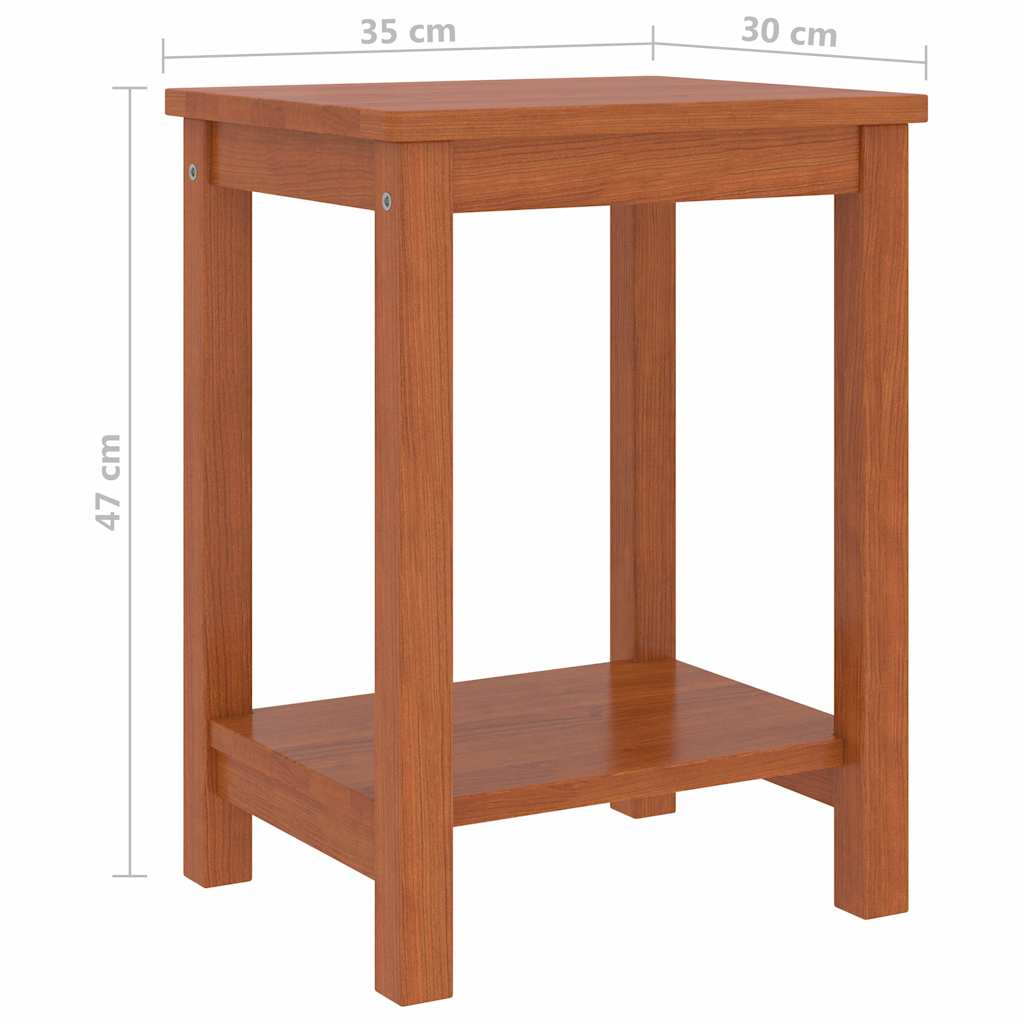 Κομοδίνα 2 τεμ. Καφέ Μελί 35 x 30 x 47 εκ. Μασίφ Ξύλο Πεύκου