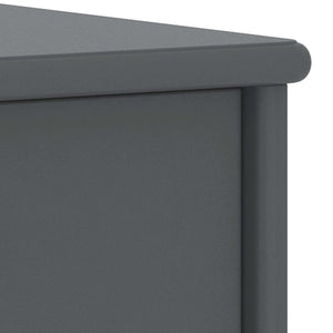 Κομοδίνο Σκούρο Γκρι 35 x 30 x 40 εκ. Μασίφ Ξύλο Πεύκου