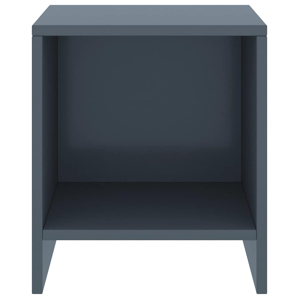 Κομοδίνα 2 τεμ. Ανοιχτό Γκρι 35x30x40 εκ. από Μασίφ Ξύλο Πεύκου - Pakobazaar